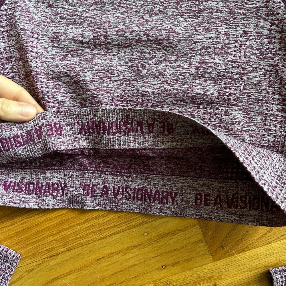 Gymshark vital seamless long sleeve crop top in deep magenta marl - Picture 8 of 11
